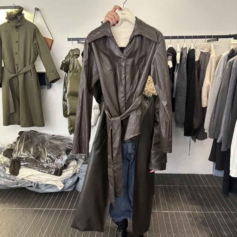 FIND-P東大門代購女士新品休閑人氣時尚熱賣真品夾克含腰帶FIND-P夾克圖色2