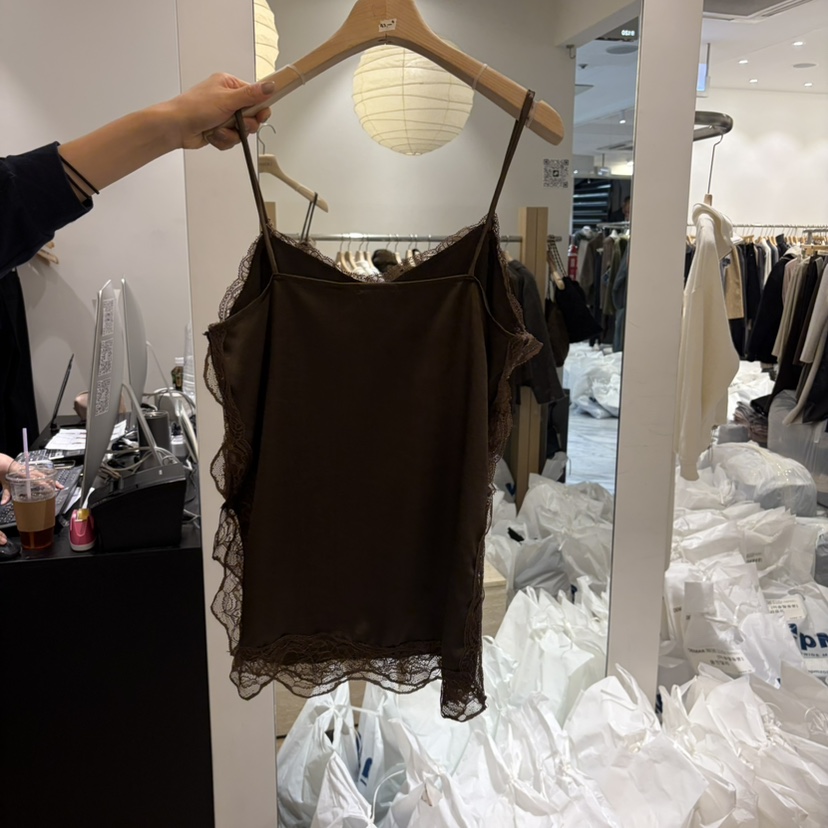 DEMAR韓國代購女士新款熱賣休閑時尚人氣吊帶背心蕾絲無袖DEMAR ATELIER吊帶/背心