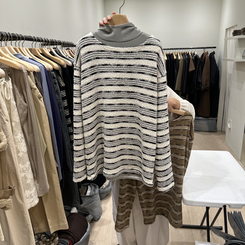 NOTTINGHAM/AVECNOUS/MODEST東大門實拍女裝新品推薦針織衫混紡MODEST/NOTTINGHAM針織衫圖色1