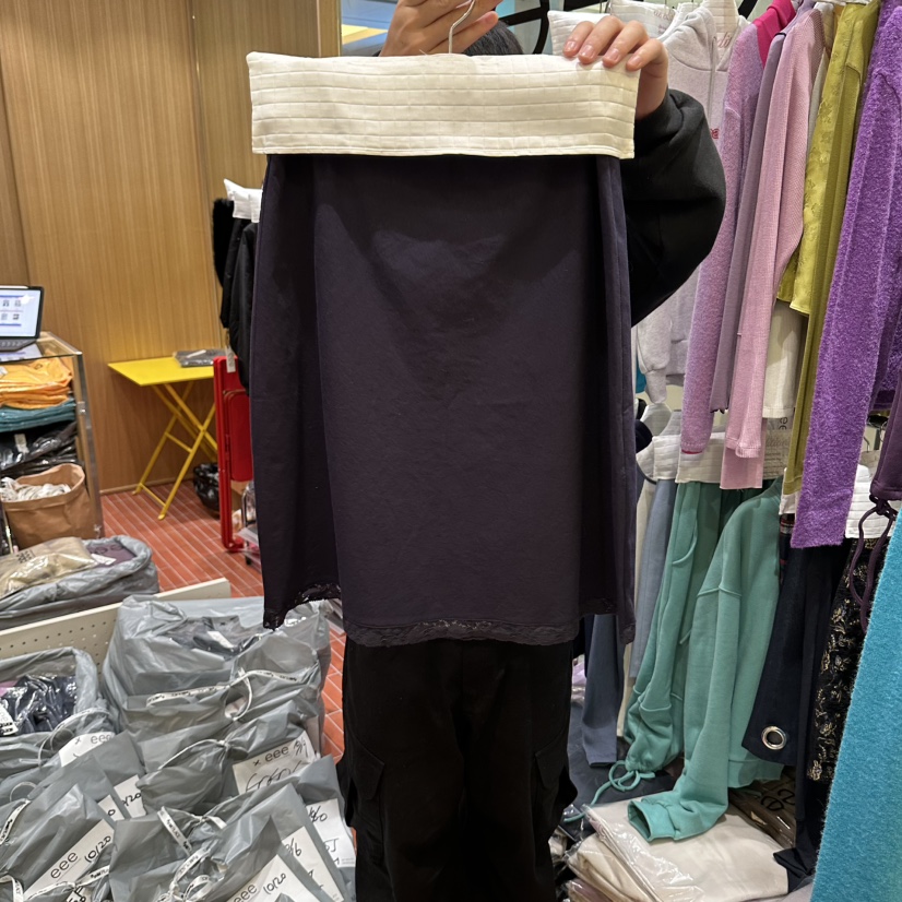 EEE韓國直郵女士新品時尚真品熱賣人氣半身裙中短裙蕾絲棉EEE半身裙/中短裙