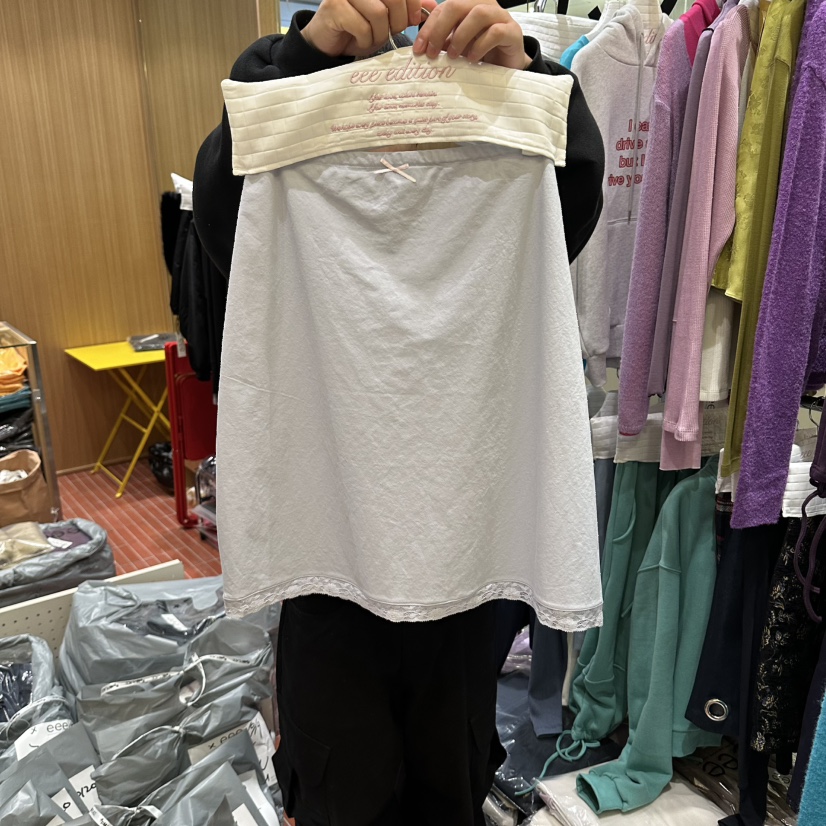 EEE韓國直郵女士新品時尚真品熱賣人氣半身裙中短裙蕾絲棉EEE半身裙/中短裙圖色2