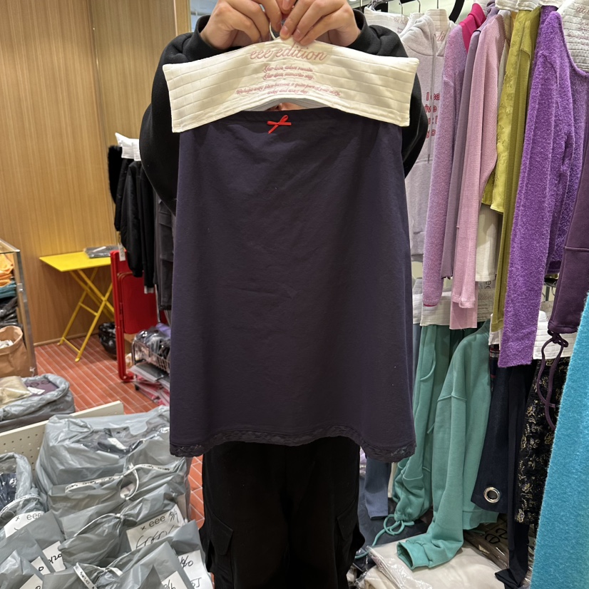 EEE韓國直郵女士新品時尚真品熱賣人氣半身裙中短裙蕾絲棉EEE半身裙/中短裙圖色3