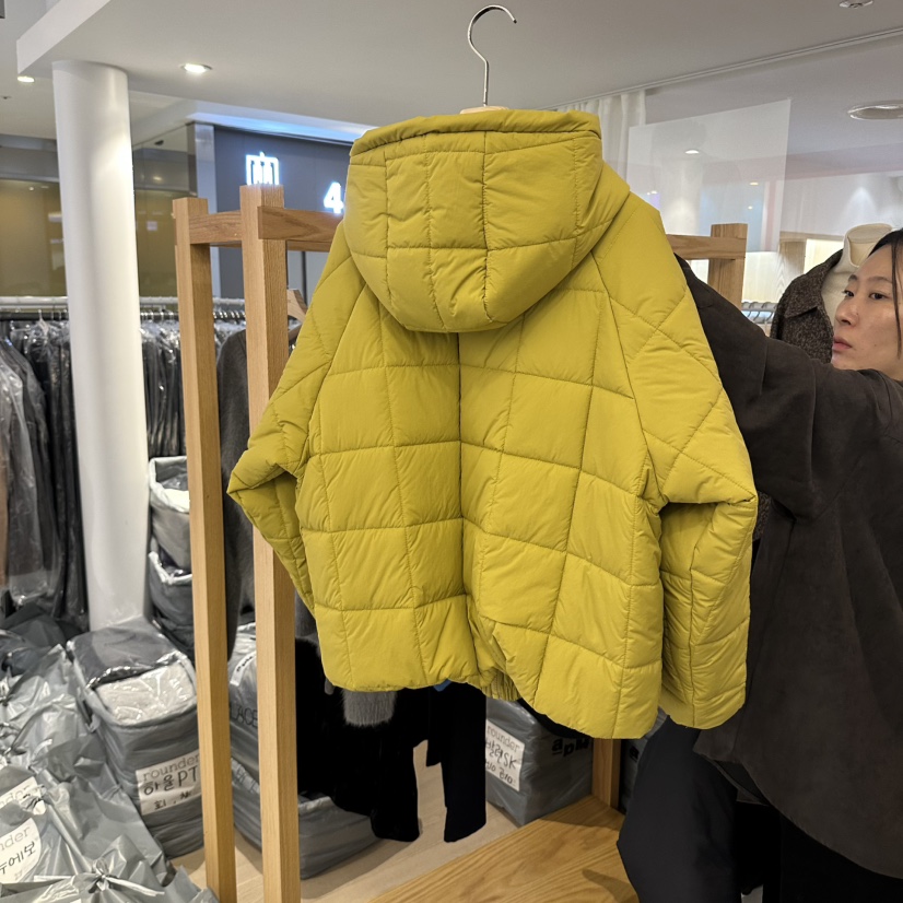 ROUNDER東大門直郵女裝新品推薦時尚短款羽絨服華夫格雙面ROUNDER短款羽絨服