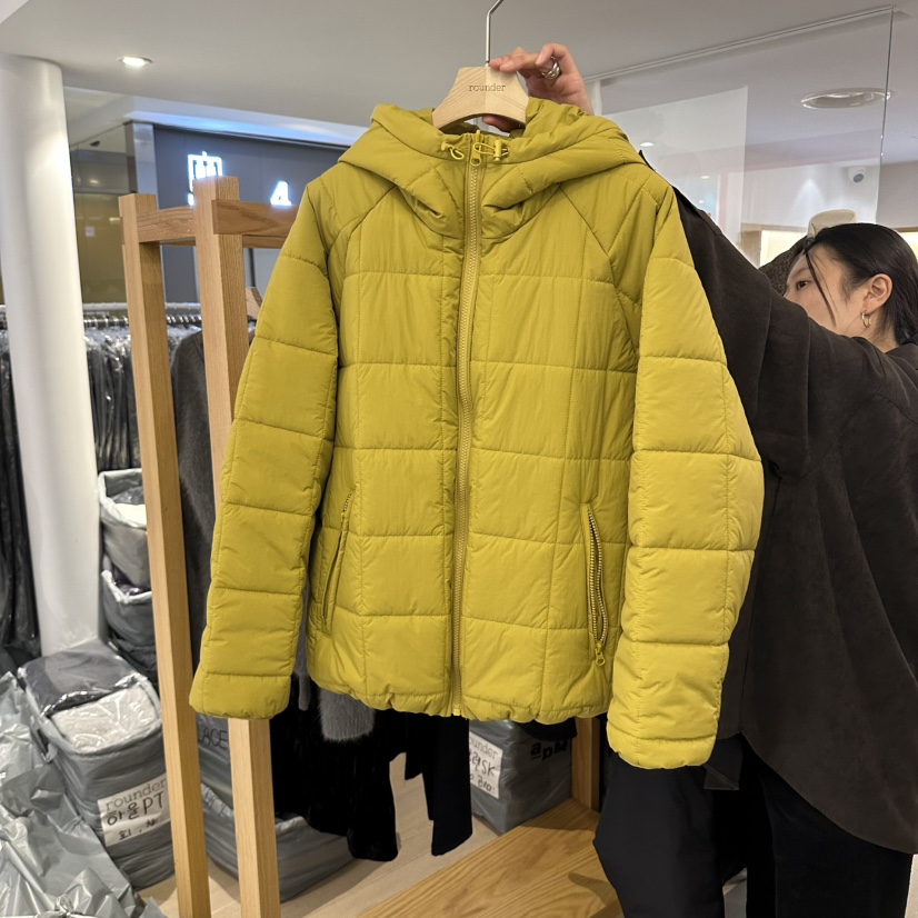 ROUNDER東大門直郵女裝新品推薦時尚短款羽絨服華夫格雙面ROUNDER短款羽絨服圖色1
