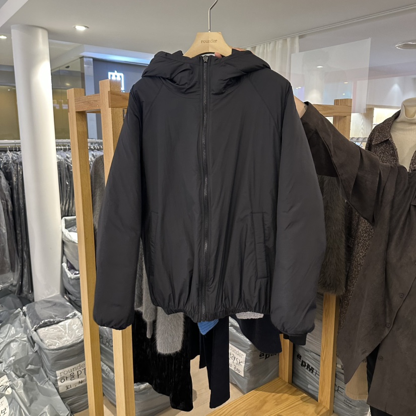 ROUNDER東大門直郵女裝新品推薦時尚短款羽絨服華夫格雙面ROUNDER短款羽絨服圖色2