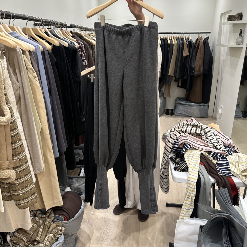NOTTINGHAM/AVECNOUS/MODEST東大門實拍女裝新品休閑休閑褲保暖貂皮MODEST/NOTTINGHAM休閑褲圖色1深灰色