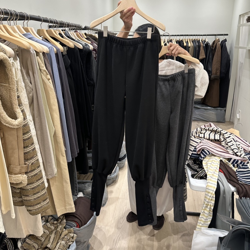 NOTTINGHAM/AVECNOUS/MODEST東大門實拍女裝新品休閑休閑褲保暖貂皮MODEST/NOTTINGHAM休閑褲圖色2黑色