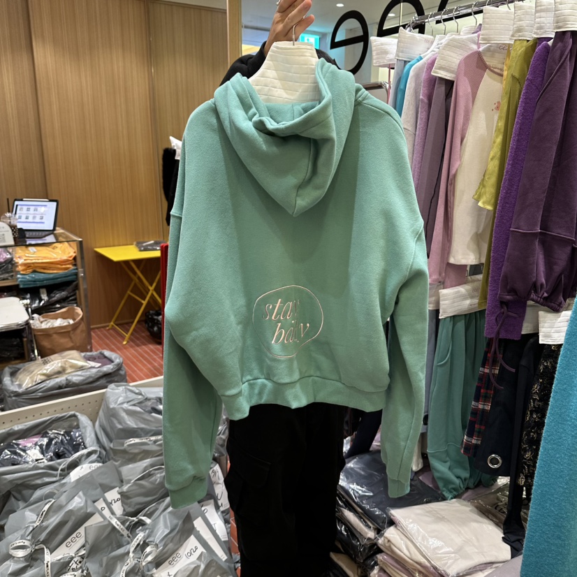 EEE韓國代購女裝新品人氣真品熱賣推薦衛衣連帽衫加絨抓絨EEE衛衣