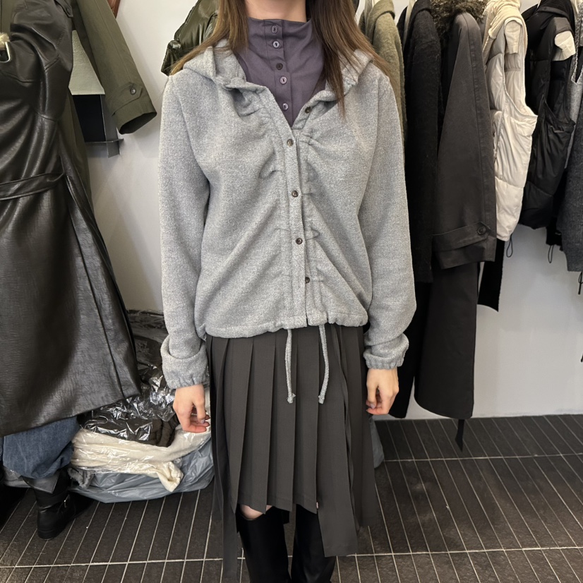 FIND-P東大門代購女裝新款真品人氣熱賣推薦衛衣兜帽褶皺FIND-P衛衣