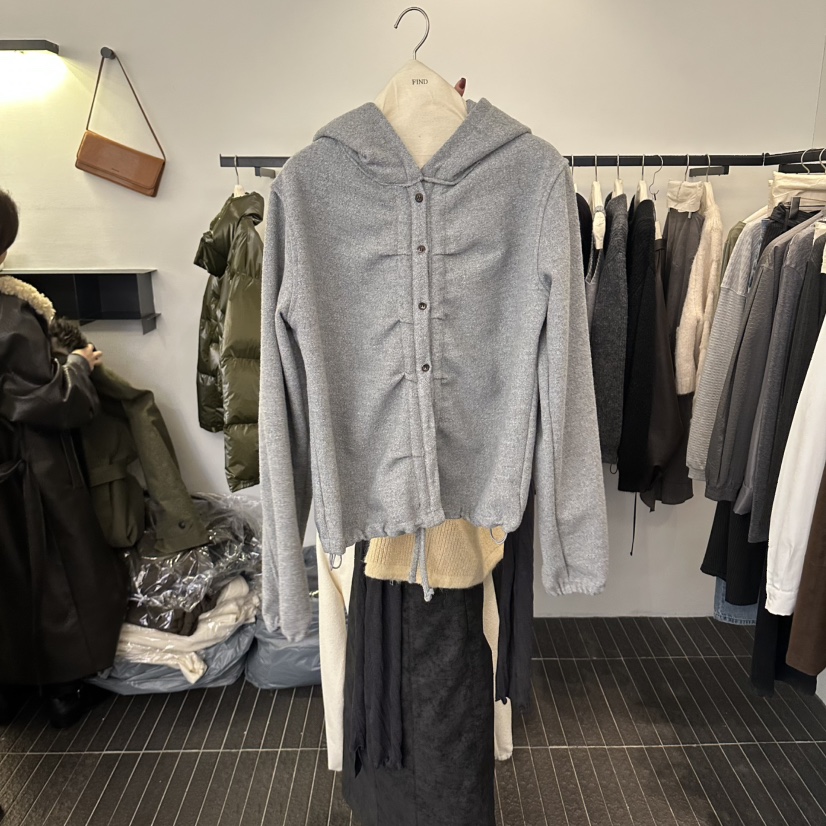 FIND-P東大門代購女裝新款真品人氣熱賣推薦衛衣兜帽褶皺FIND-P衛衣圖色2