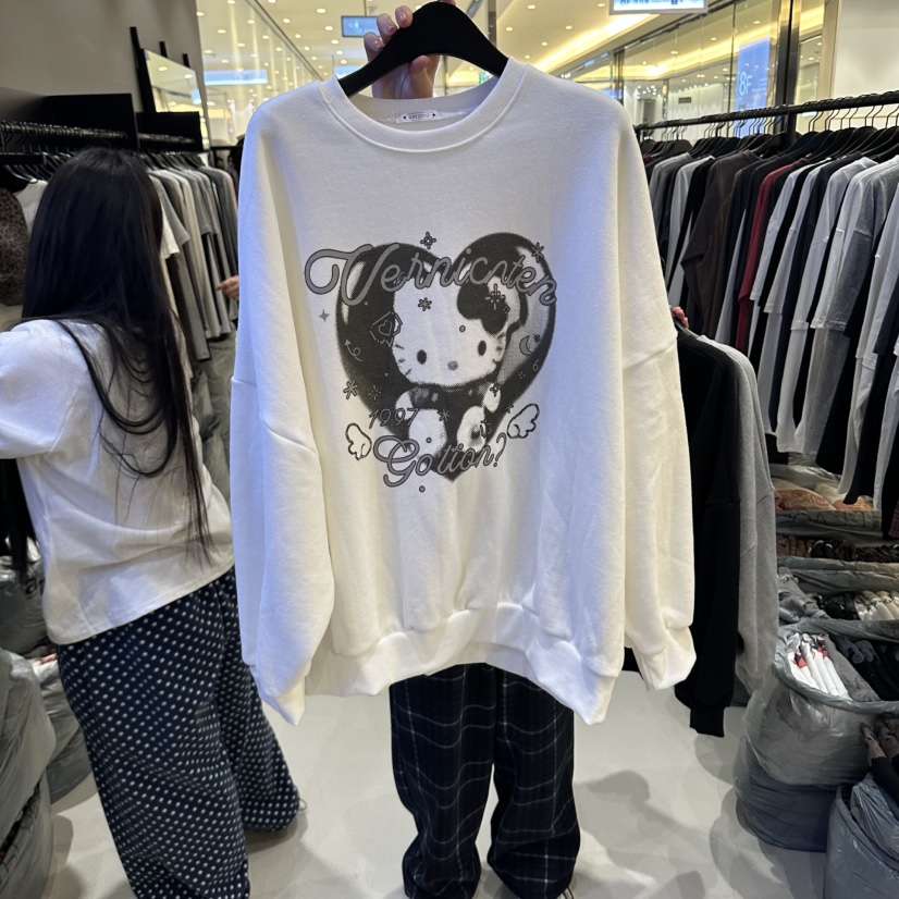 CREDITO東大門代購女裝新品推薦人氣熱賣真品休閑衛衣加絨CREDITO衛衣圖色1