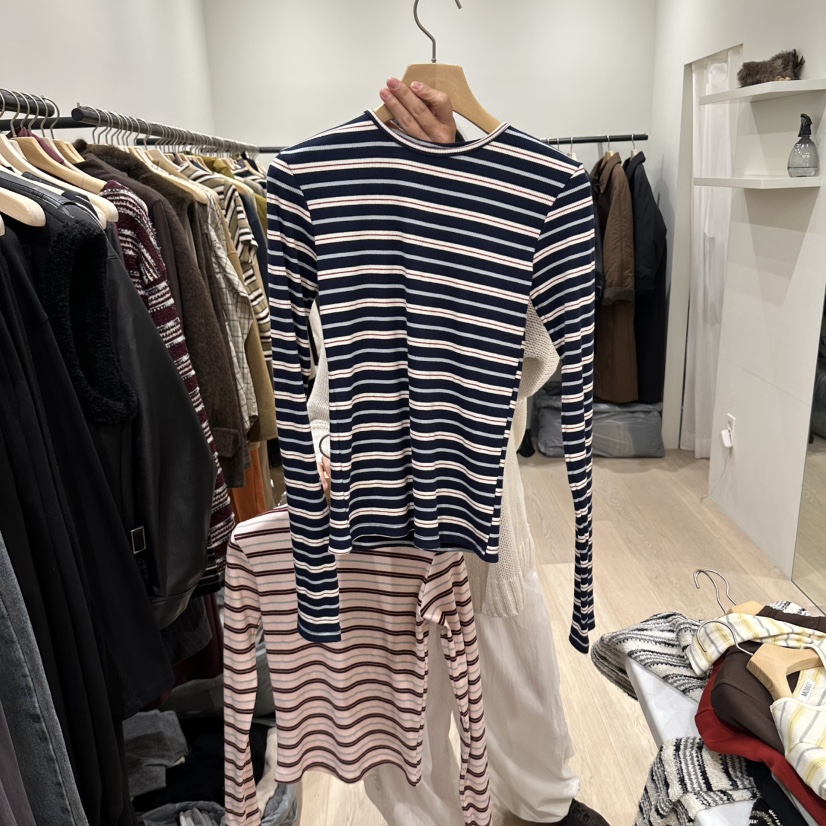 NOTTINGHAM/AVECNOUS/MODEST東大門代購女裝新款熱賣長袖T恤MODEST/NOTTINGHAM長袖T恤圖色3