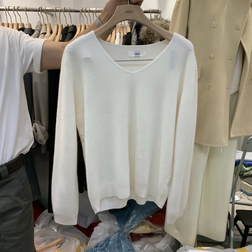 ORRD韓國直郵女士新品休閑真品推薦時尚熱賣人氣針織衫V領ORRD針織衫圖色1