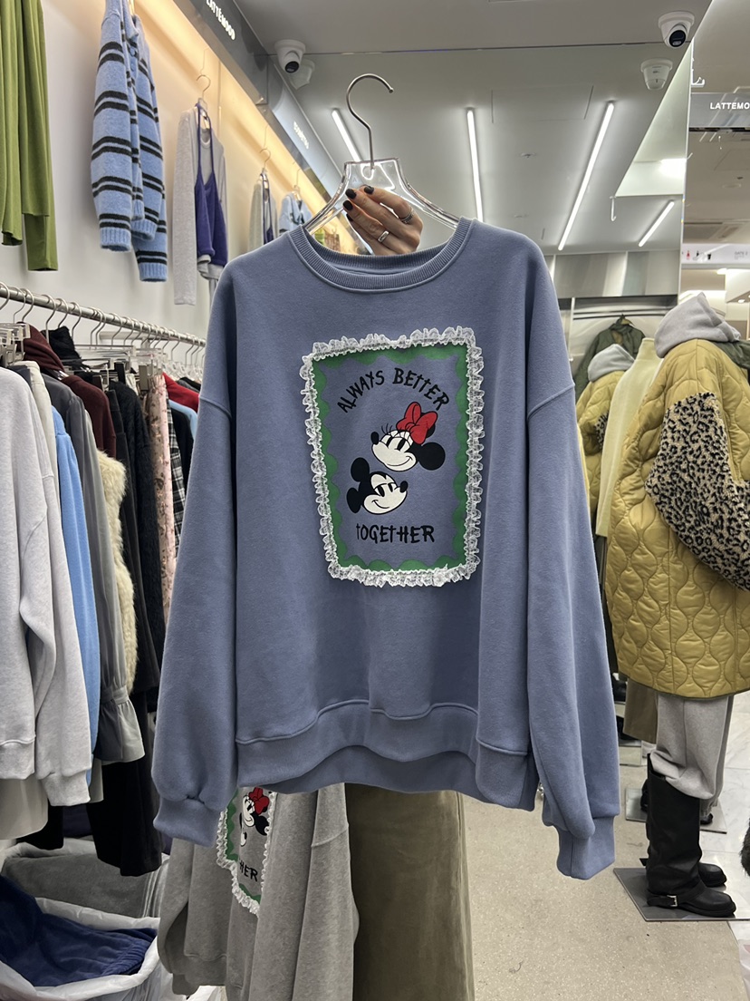 LATTEMOOD東大門代購女裝新品真品推薦衛衣帆布米奇拉絲雙面LATTEMOOD衛衣圖色2