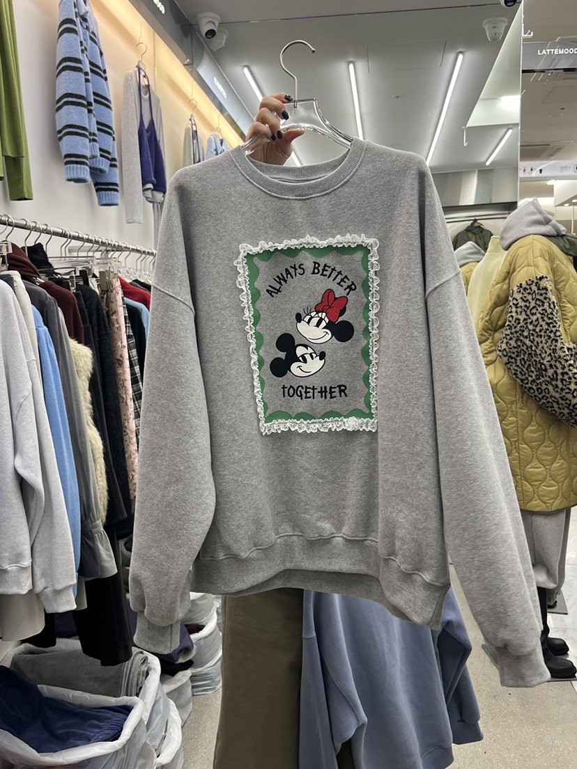 LATTEMOOD東大門代購女裝新品真品推薦衛衣帆布米奇拉絲雙面LATTEMOOD衛衣圖色3