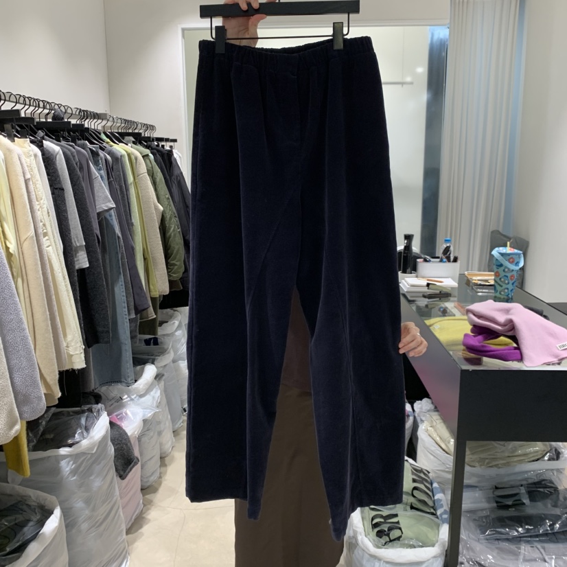 BROT東大門實拍女士新款真品推薦時尚熱賣人氣休閑褲燈芯絨BROT休閑褲圖色1深藍色