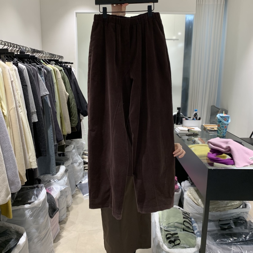 BROT東大門實拍女士新款真品推薦時尚熱賣人氣休閑褲燈芯絨BROT休閑褲圖色2棕色