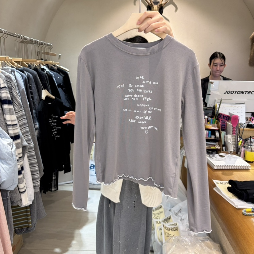 BLACKFRIDAY韓國直郵女士新款真品熱賣推薦休閑人氣長袖T恤BLACK FRIDAY長袖T恤圖色2
