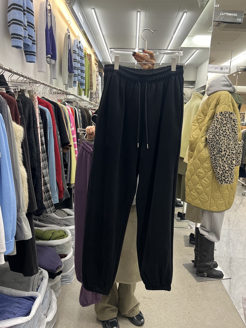LATTEMOOD韓國直郵女裝新品時尚熱賣推薦休閑人氣休閑褲運動LATTEMOOD休閑褲圖色2黑色