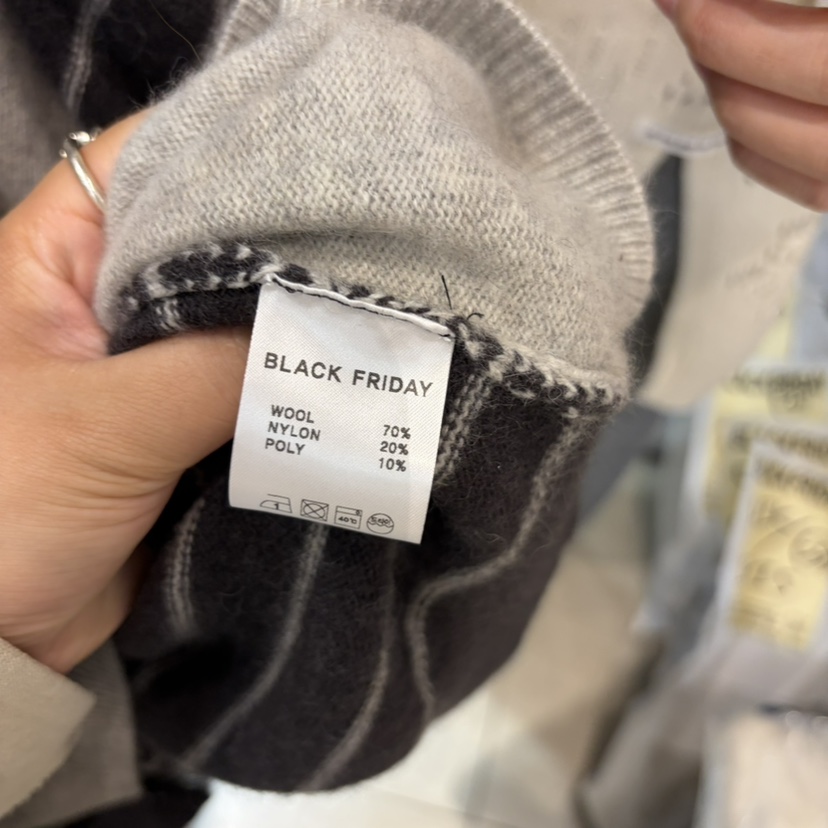 BLACKFRIDAY東大門代購女裝新品時尚休閑熱賣針織衫假兩件BLACK FRIDAY針織衫