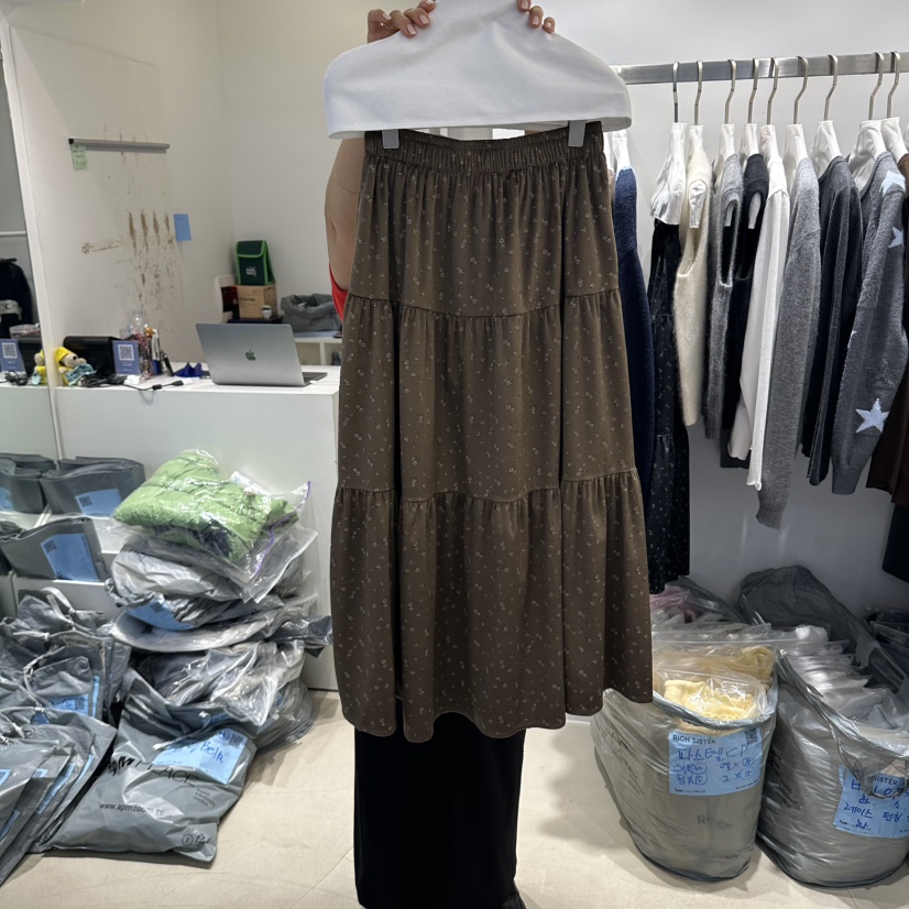 RICH SISTER東大門實拍女士新款推薦休閑熱賣人氣真品長裙RICH SISTER長裙圖色1棕色