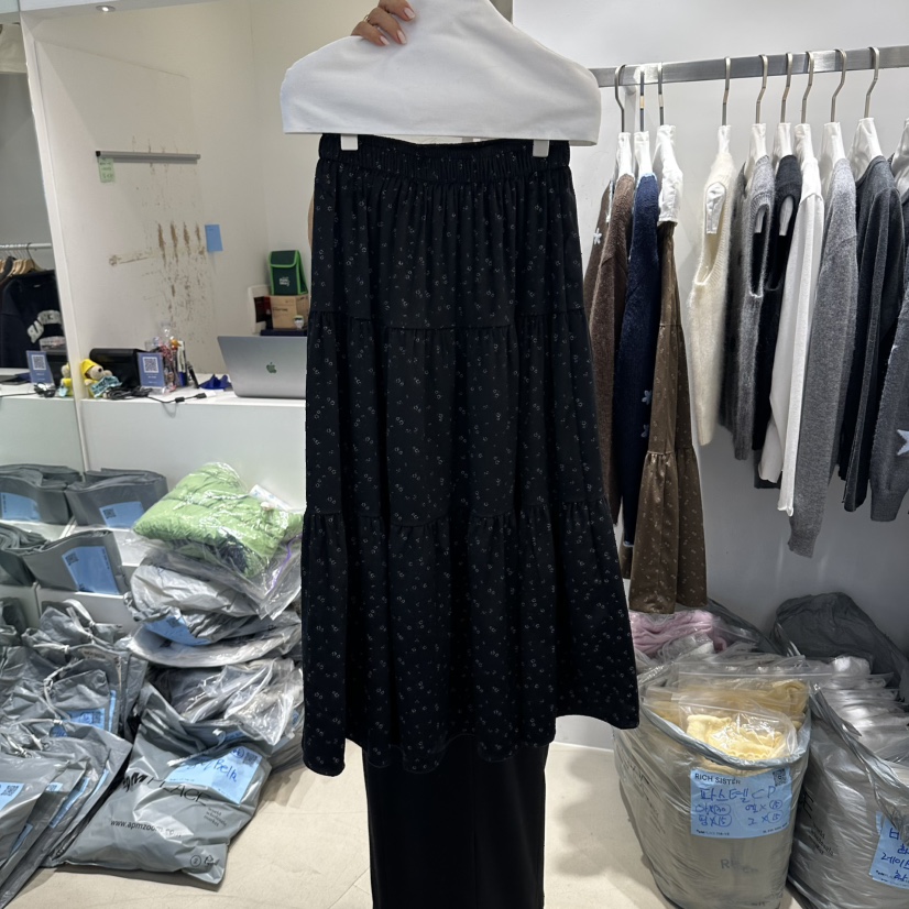 RICH SISTER東大門實拍女士新款推薦休閑熱賣人氣真品長裙RICH SISTER長裙圖色2黑色