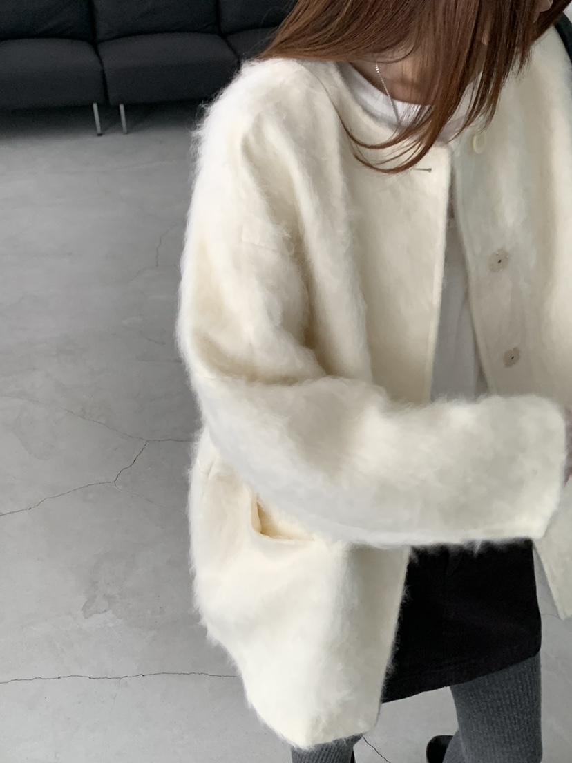 RIVER RAIN東大門代購女裝新款真品人氣時尚中長款大衣手工RIVER RAIN中長款大衣