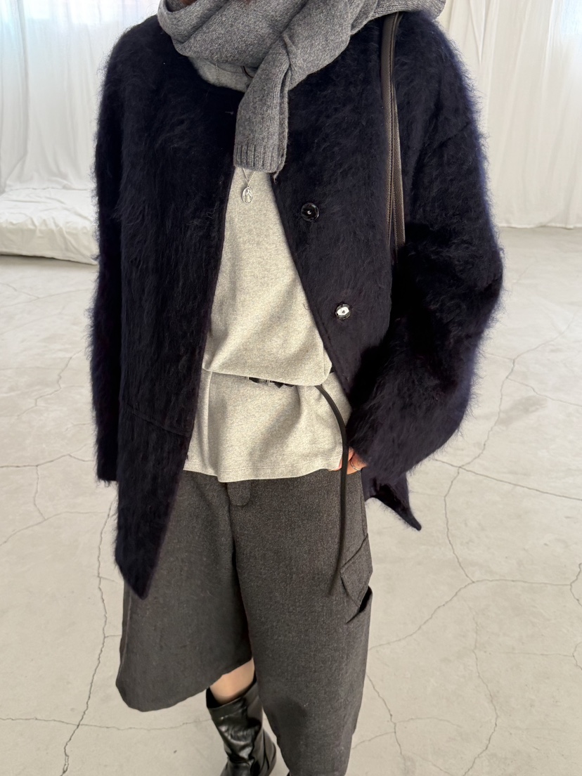 RIVER RAIN東大門代購女裝新款真品人氣時尚中長款大衣手工RIVER RAIN中長款大衣