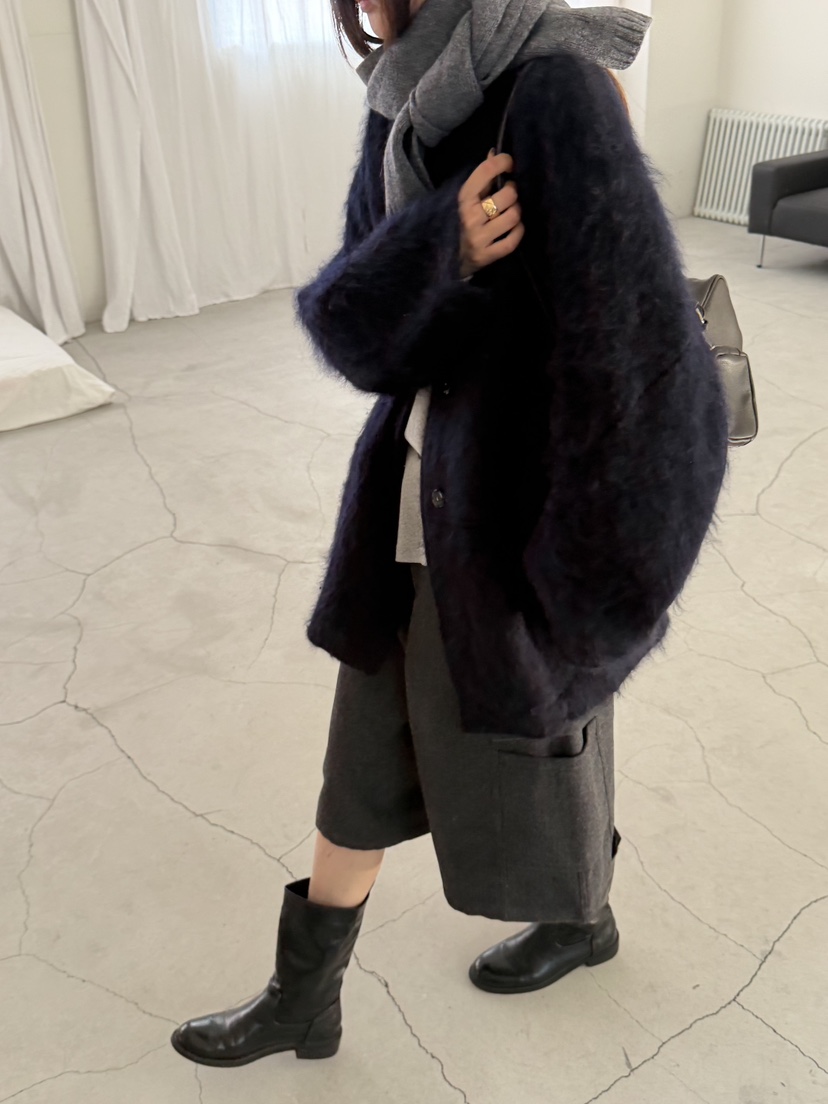 RIVER RAIN東大門代購女裝新款真品人氣時尚中長款大衣手工RIVER RAIN中長款大衣