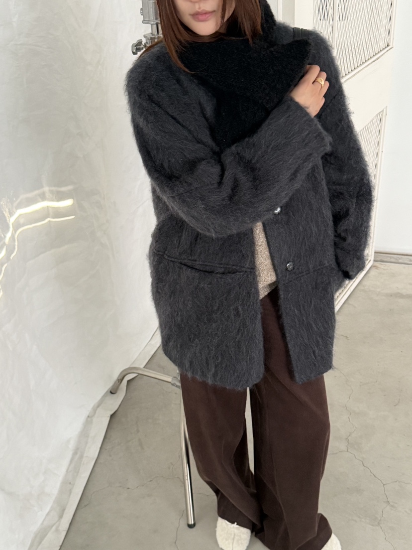 RIVER RAIN東大門代購女裝新款真品人氣時尚中長款大衣手工RIVER RAIN中長款大衣