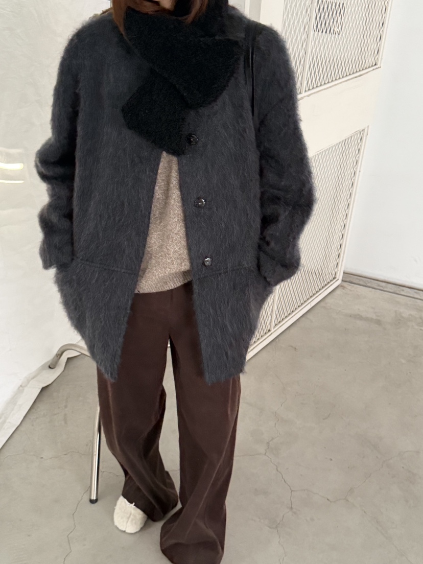 RIVER RAIN東大門代購女裝新款真品人氣時尚中長款大衣手工RIVER RAIN中長款大衣