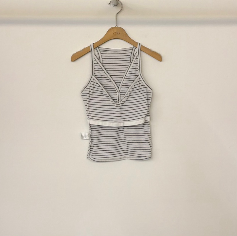 TWENTY FOUR SEVEN24-7韓國代購女士新品真品吊帶背心V領無袖條紋TEWNTY FOUR SEVEN24-7吊帶/背心