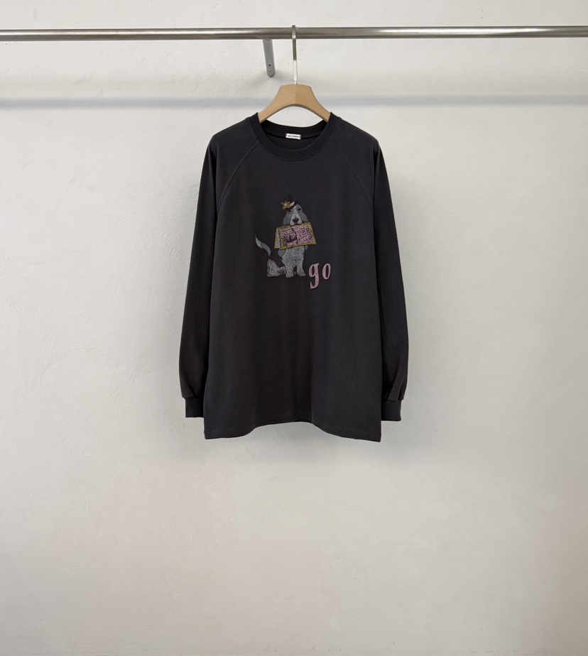 ABLERING韓國代購女士新品熱賣休閑真品推薦人氣時尚長袖T恤ABLE STANDARD/ABLERING長袖T恤圖色2墨色