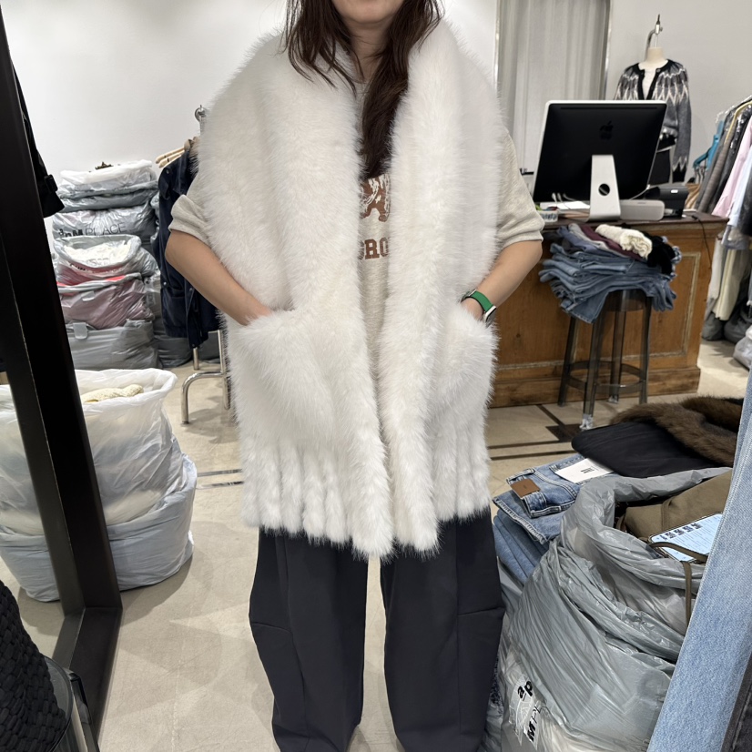 ACKER東大門代購女士新品人氣時尚熱賣推薦圍巾披肩貂皮圍巾Acker圍巾/披肩圖色1