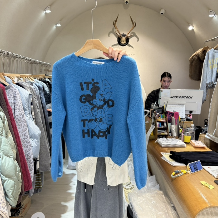 BLACKFRIDAY東大門代購女士新品時尚人氣推薦真品休閑針織衫BLACK FRIDAY針織衫圖色2