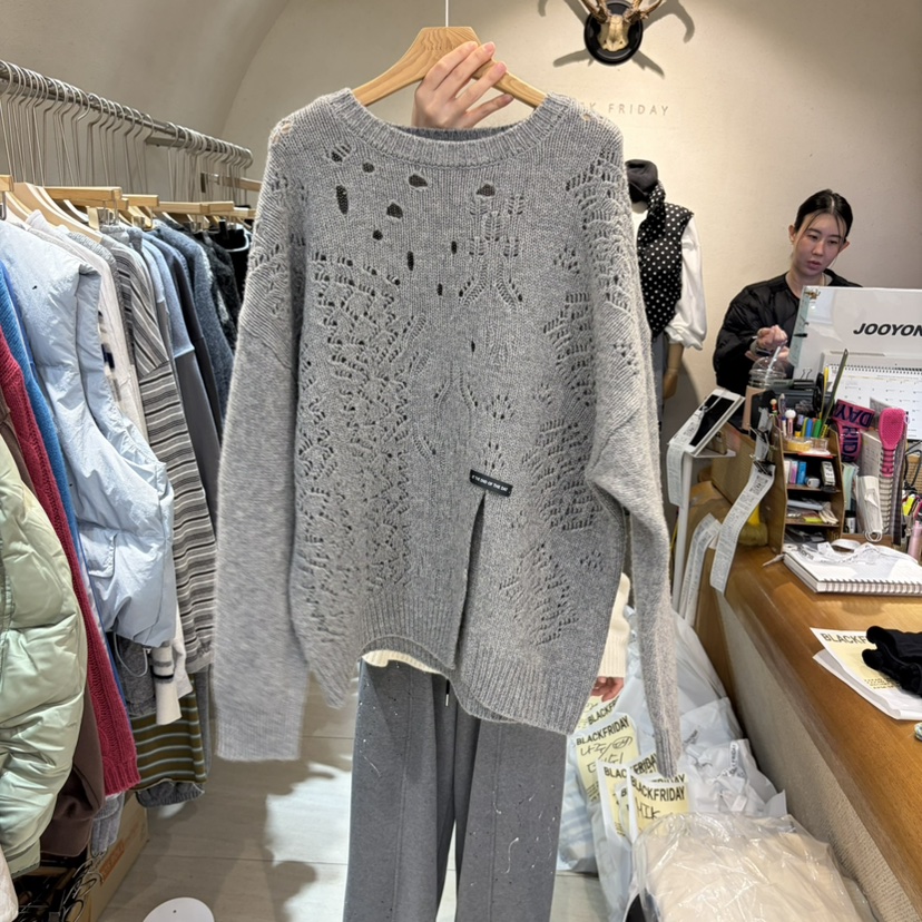 BLACKFRIDAY東大門代購女士新款真品時尚休閑推薦人氣毛衣BLACK FRIDAY毛衣圖色2