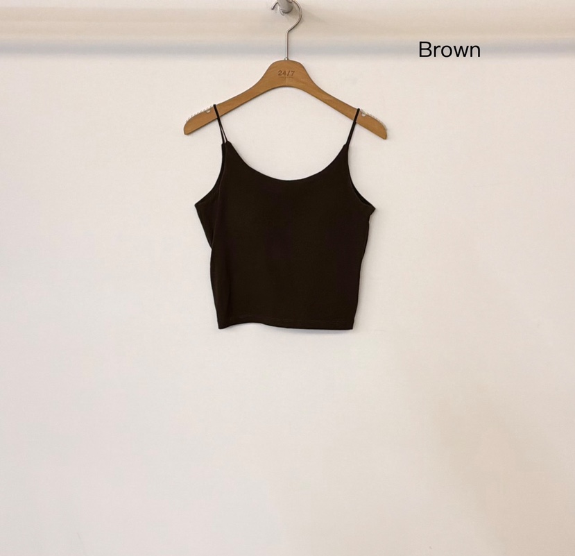 TWENTY FOUR SEVEN24-7東大門實拍女裝新品時尚吊帶背心無袖TEWNTY FOUR SEVEN24-7吊帶/背心圖色2棕色