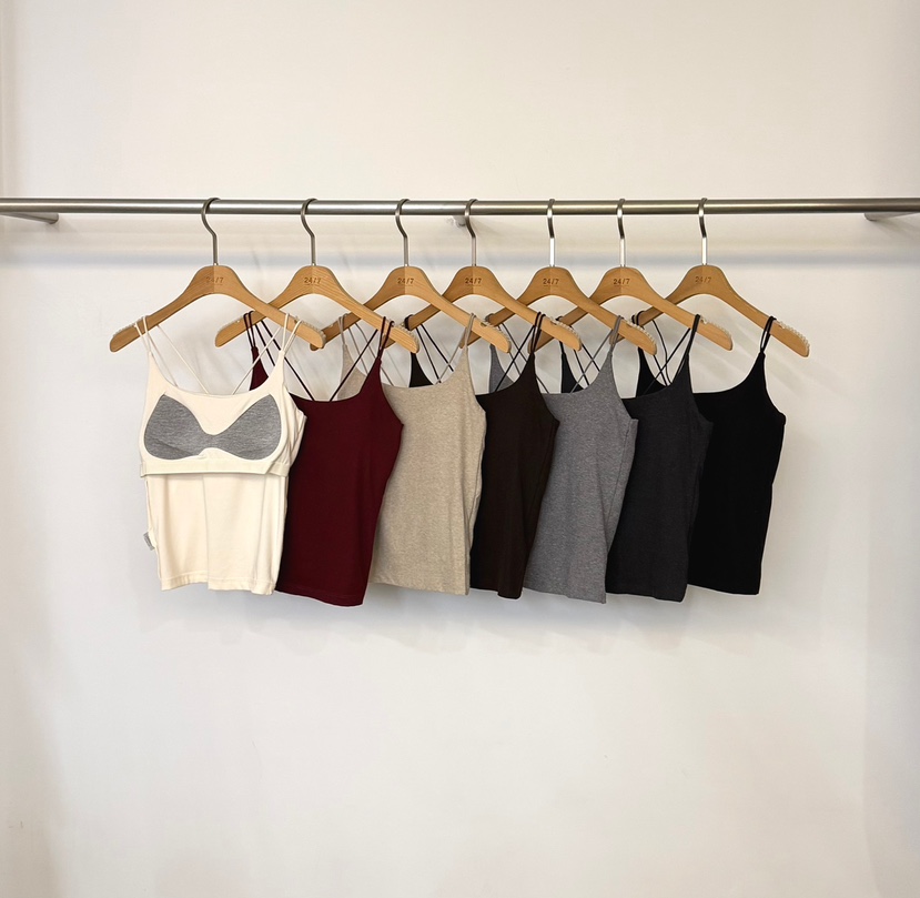 TWENTY FOUR SEVEN24-7韓國代購女裝新品休閑吊帶背心無袖條紋TEWNTY FOUR SEVEN24-7吊帶/背心