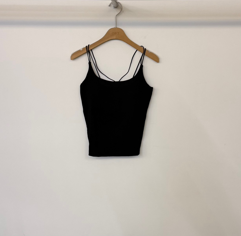 TWENTY FOUR SEVEN24-7韓國代購女裝新品休閑吊帶背心無袖條紋TEWNTY FOUR SEVEN24-7吊帶/背心圖色7黑色