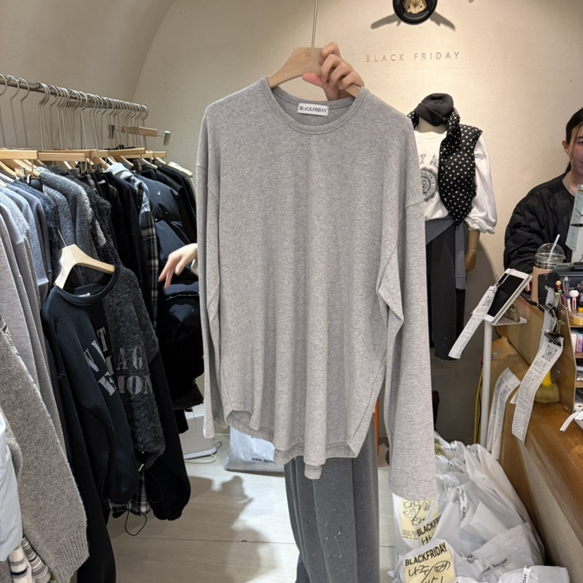 BLACKFRIDAY東大門實拍女裝新款熱賣人氣休閑推薦長袖T恤BLACK FRIDAY長袖T恤圖色2