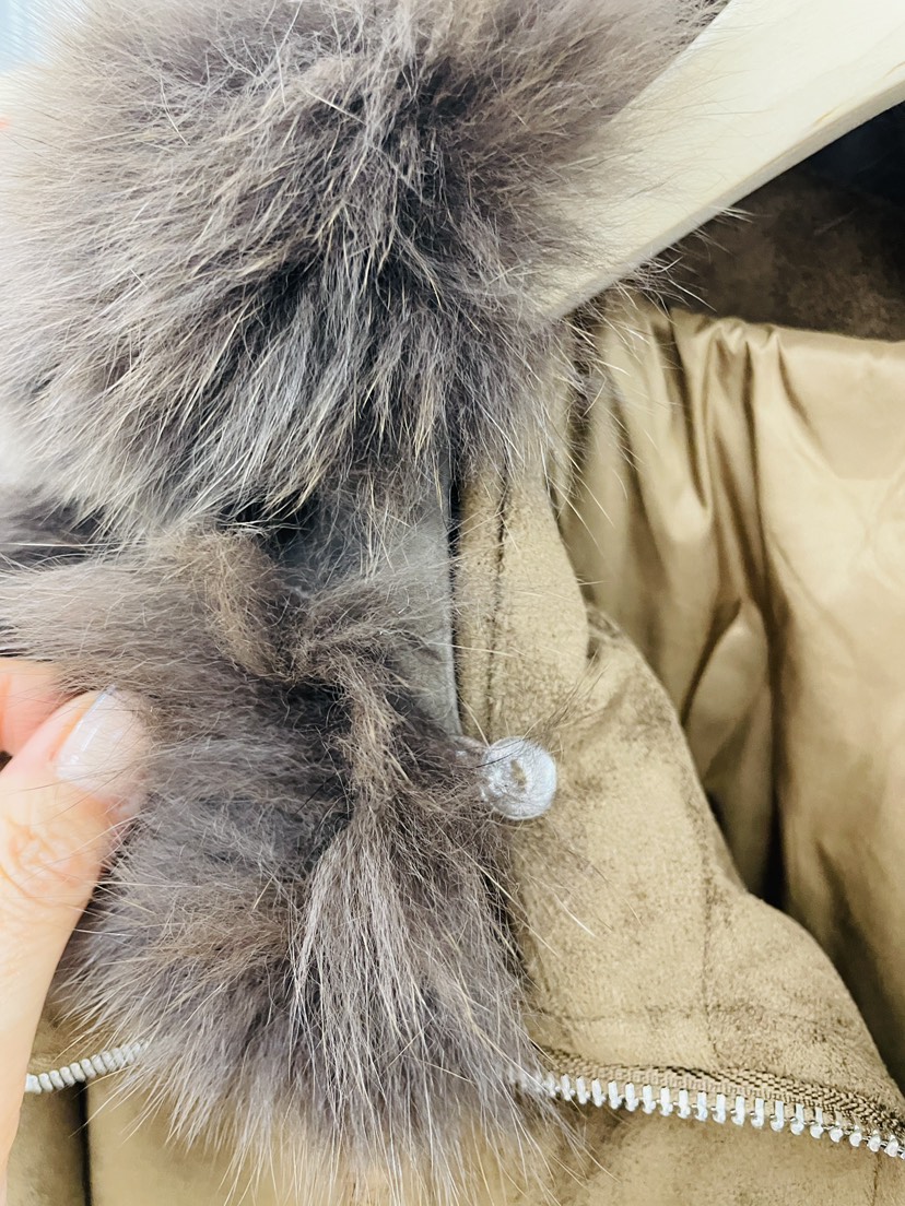 NYLON韓國直郵女士新品推薦短款羽絨服毛領可拆可拆卸羽絨狐貍鴨絨NYLON短款羽絨服
