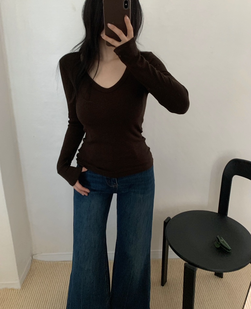 TWENTY FOUR SEVEN24-7韓國直郵女士新品真品休閑長袖T恤TEWNTY FOUR SEVEN24-7長袖T恤