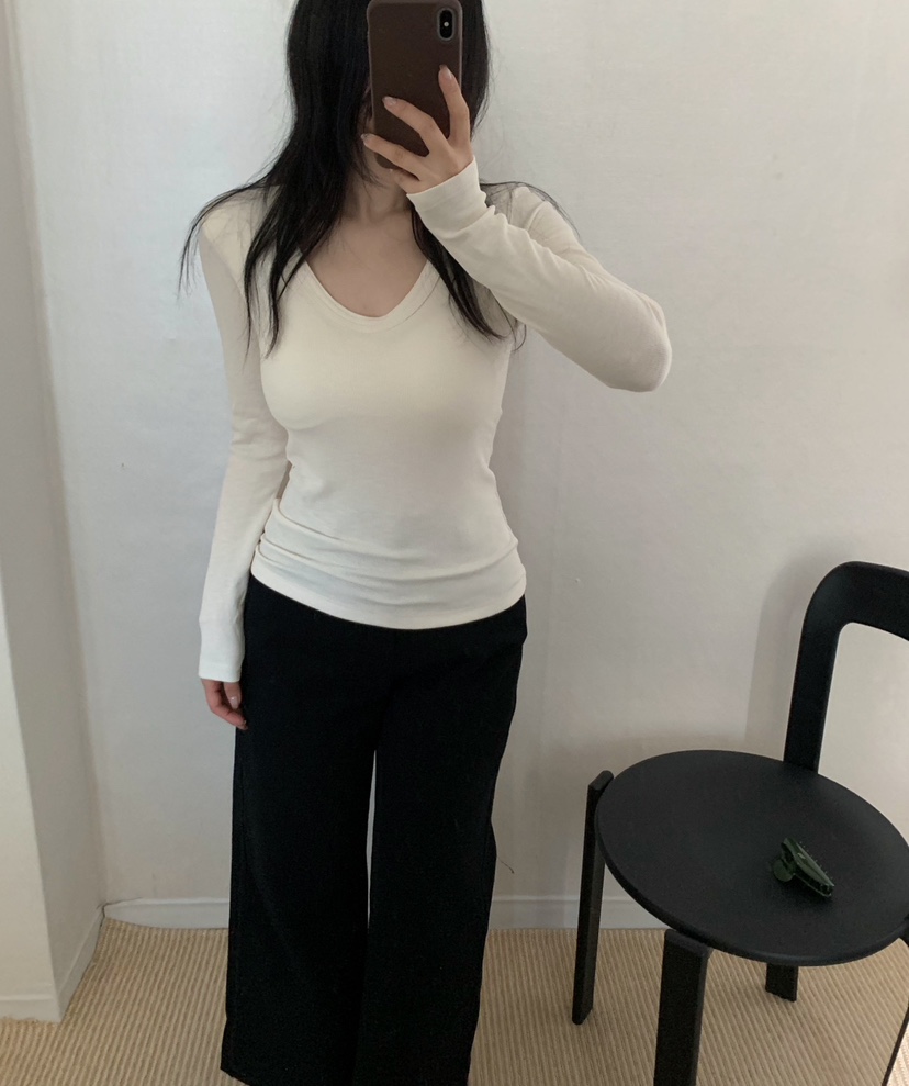 TWENTY FOUR SEVEN24-7韓國直郵女士新品真品休閑長袖T恤TEWNTY FOUR SEVEN24-7長袖T恤