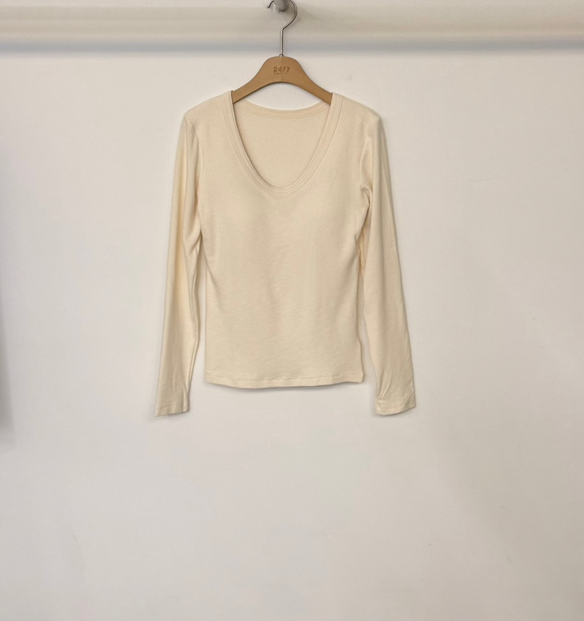TWENTY FOUR SEVEN24-7韓國直郵女士新品真品休閑長袖T恤TEWNTY FOUR SEVEN24-7長袖T恤圖色1