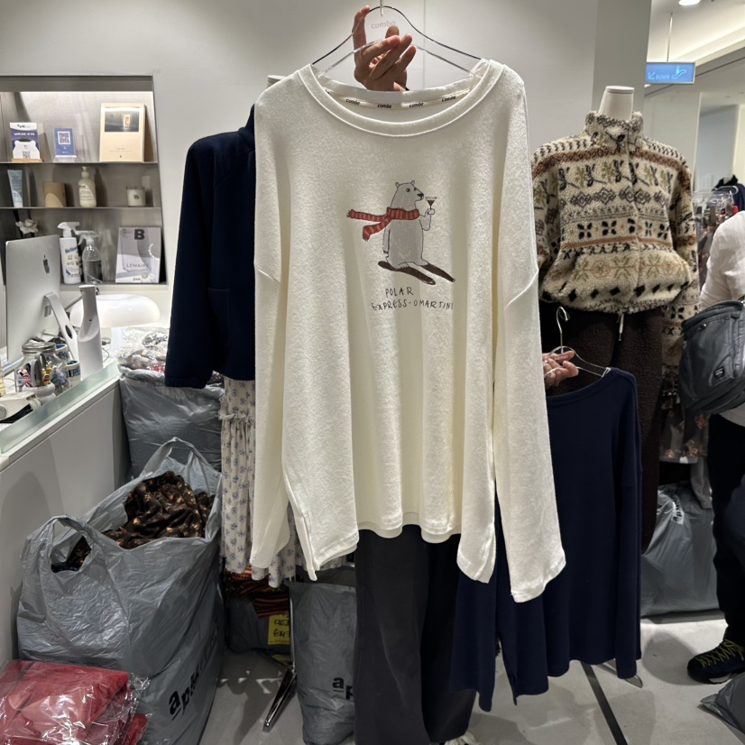 COMBO韓國直郵女士新款時尚熱賣休閑人氣推薦真品長袖T恤COM_BO長袖T恤圖色3