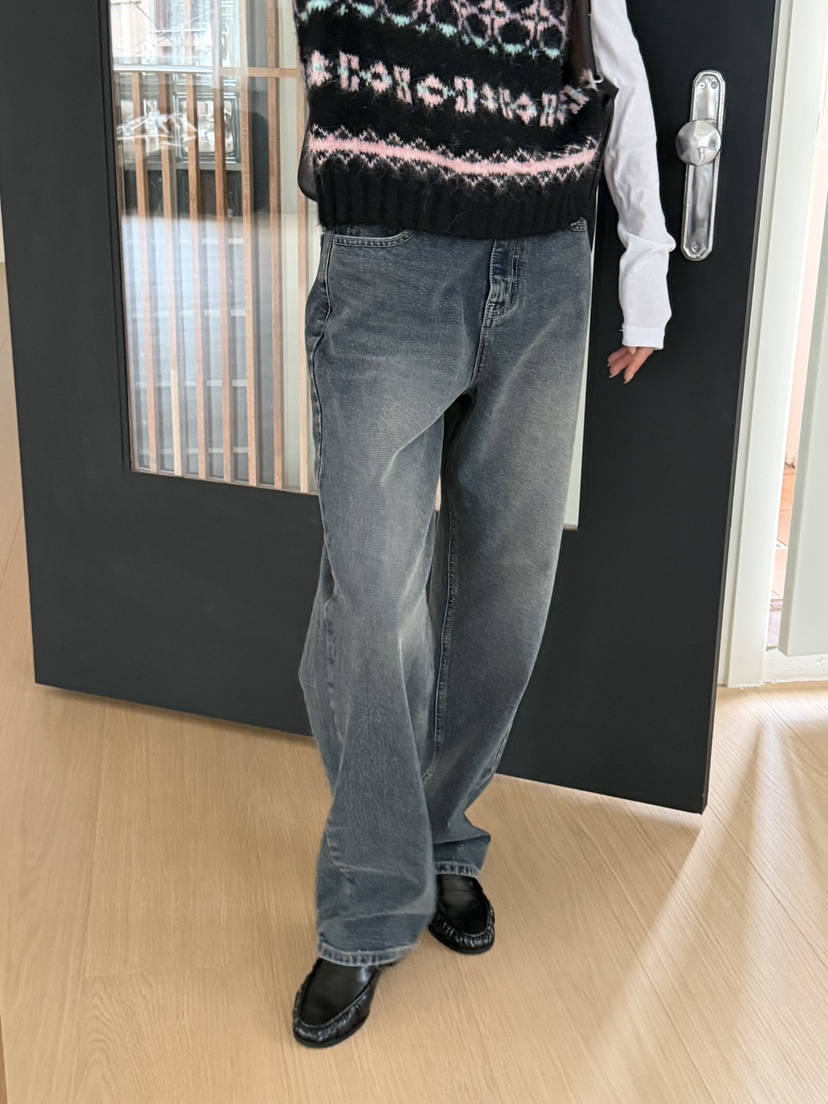 RIVER RAIN韓國代購女士新品人氣真品推薦牛仔褲水洗牛仔布RIVER RAIN牛仔褲