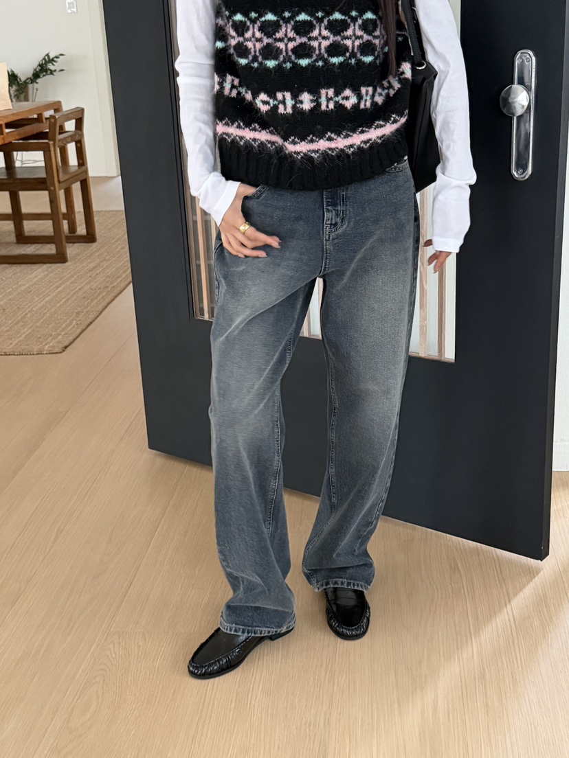 RIVER RAIN韓國代購女士新品人氣真品推薦牛仔褲水洗牛仔布RIVER RAIN牛仔褲