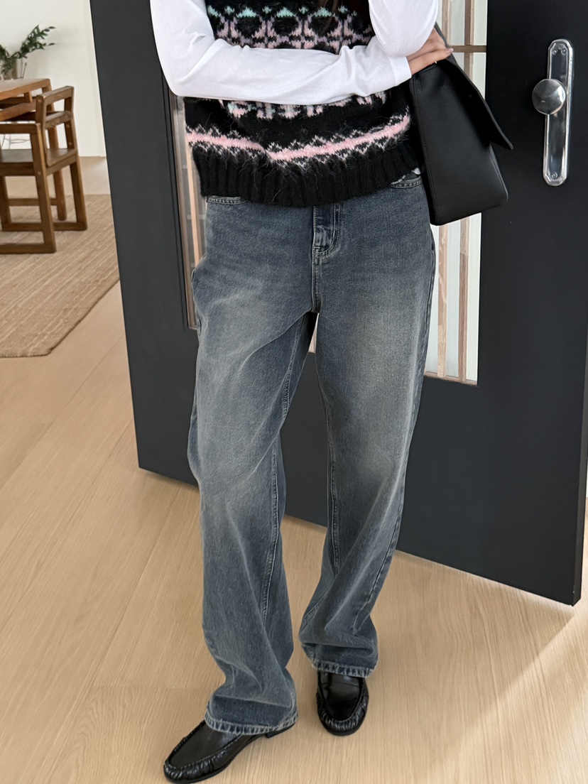 RIVER RAIN韓國代購女士新品人氣真品推薦牛仔褲水洗牛仔布RIVER RAIN牛仔褲