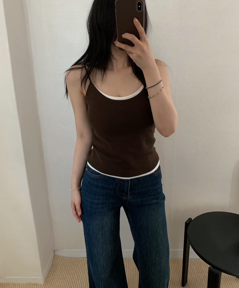 TWENTY FOUR SEVEN24-7韓國代購女裝新品真品吊帶背心TEWNTY FOUR SEVEN24-7吊帶/背心