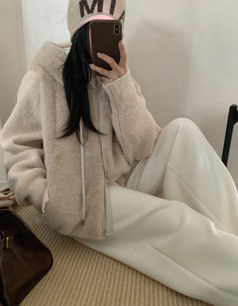TWENTY FOUR SEVEN24-7韓國直郵女裝新款真品夾克貂皮TEWNTY FOUR SEVEN24-7夾克